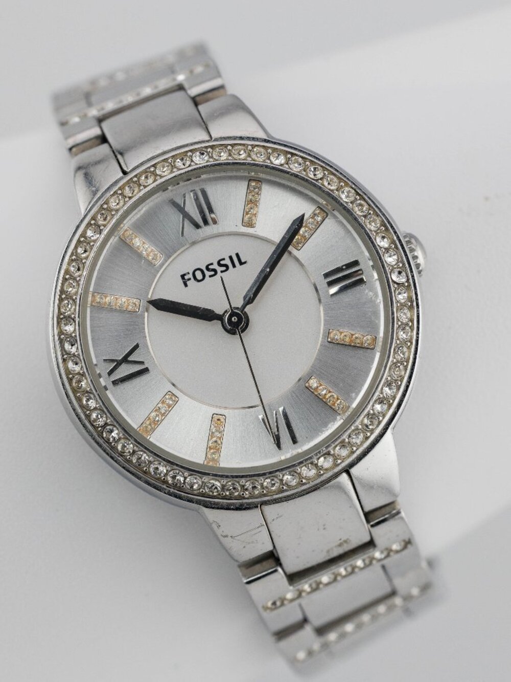 Fossil Virginia ES3282 Women's Crystal Quartz Analog Watch Fresh Battery